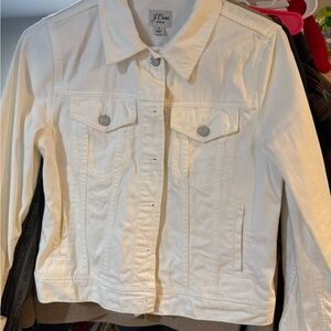 J. Crew White Jean Jacket